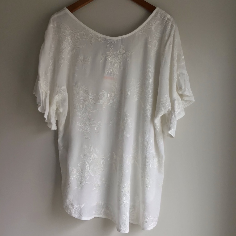 Karen Kane Beachcomber Embroidered Floral Top S - Picture 4 of 7